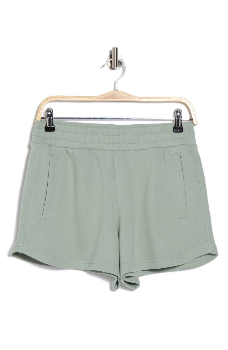 90 DEGREE BY REFLEX French Terry Shorts, Alternate, color, Green Milieu