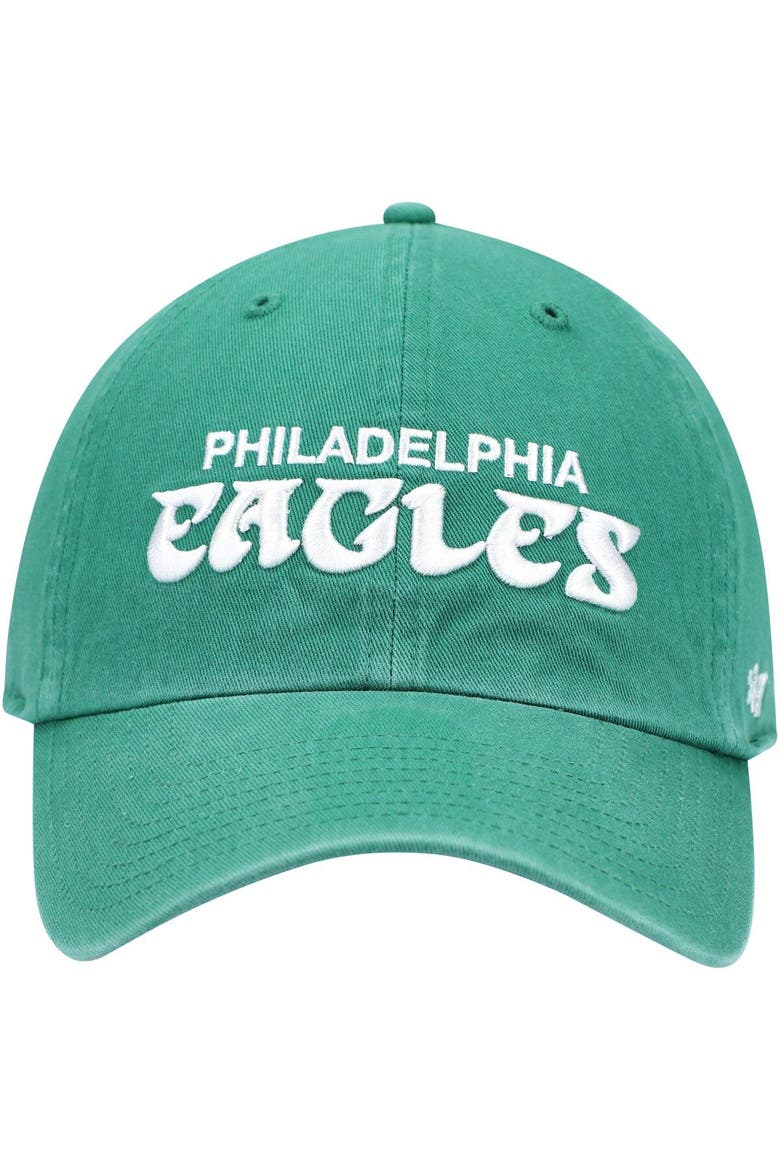 Men's '47 Kelly Green Philadelphia Eagles Clean Up Script Adjustable Hat, Alternate, color, Kelly Green
