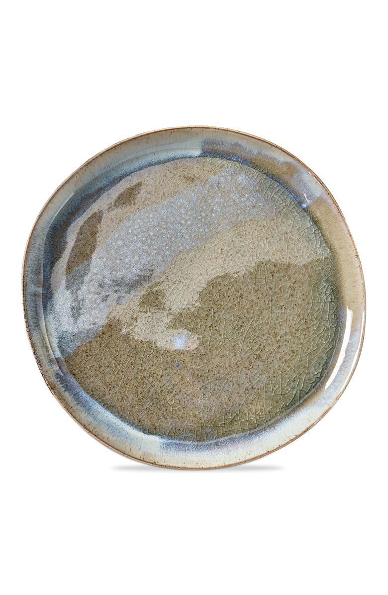 tag Montauk Round Blue Porcelain Dinner Plate Dishwasher Safe, Main, color, Blue