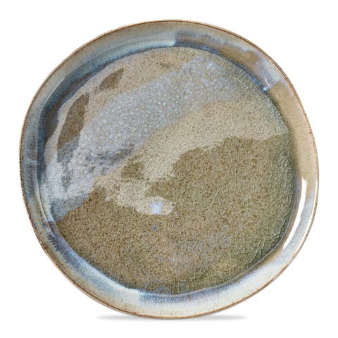 Montauk Round Blue Porcelain Dinner Plate Dishwasher Safe