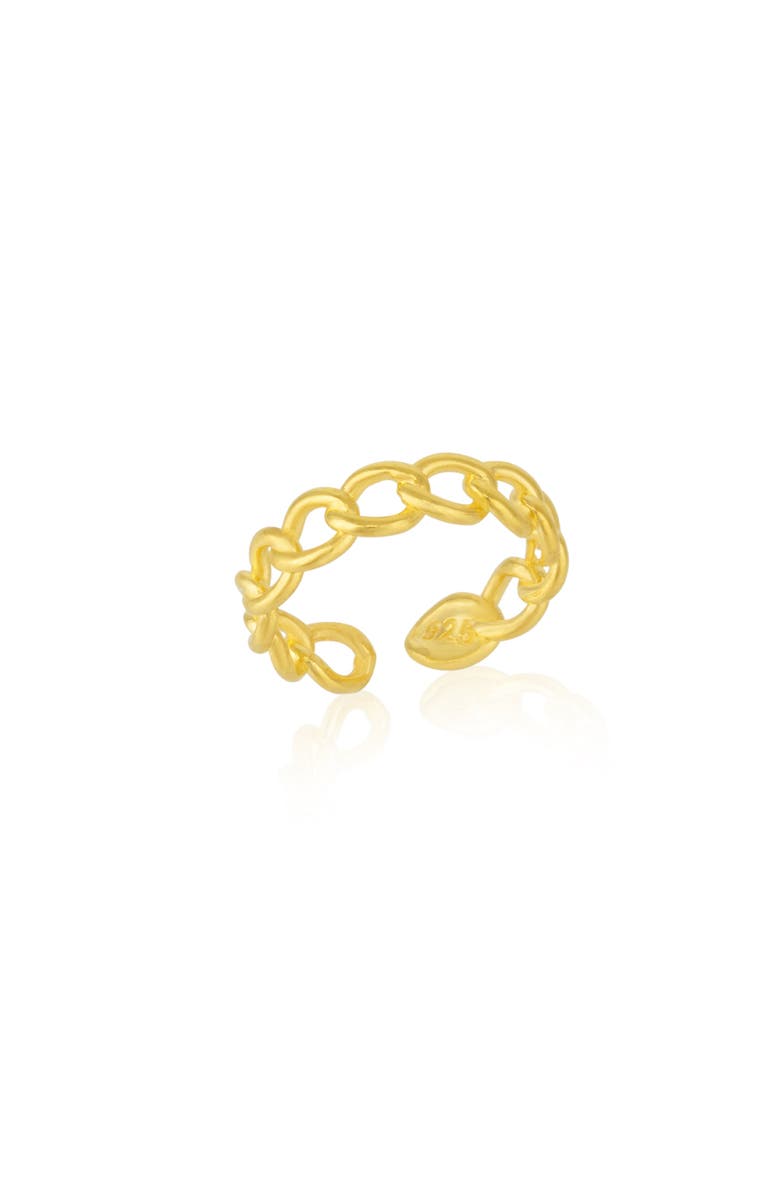 Spero London Sterling Silver Chain Ring, Main, color, Gold