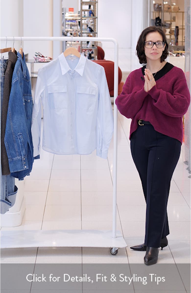 Analeah Stretch Cotton Button-Up Shirt, sales video thumbnail