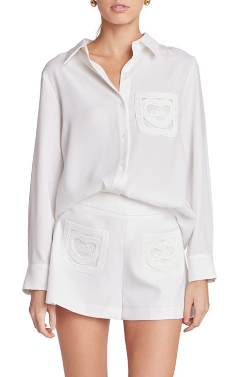 Net Pocket Button-Up Shirt