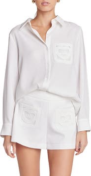 Endless Rose Net Pocket Button-Up Shirt