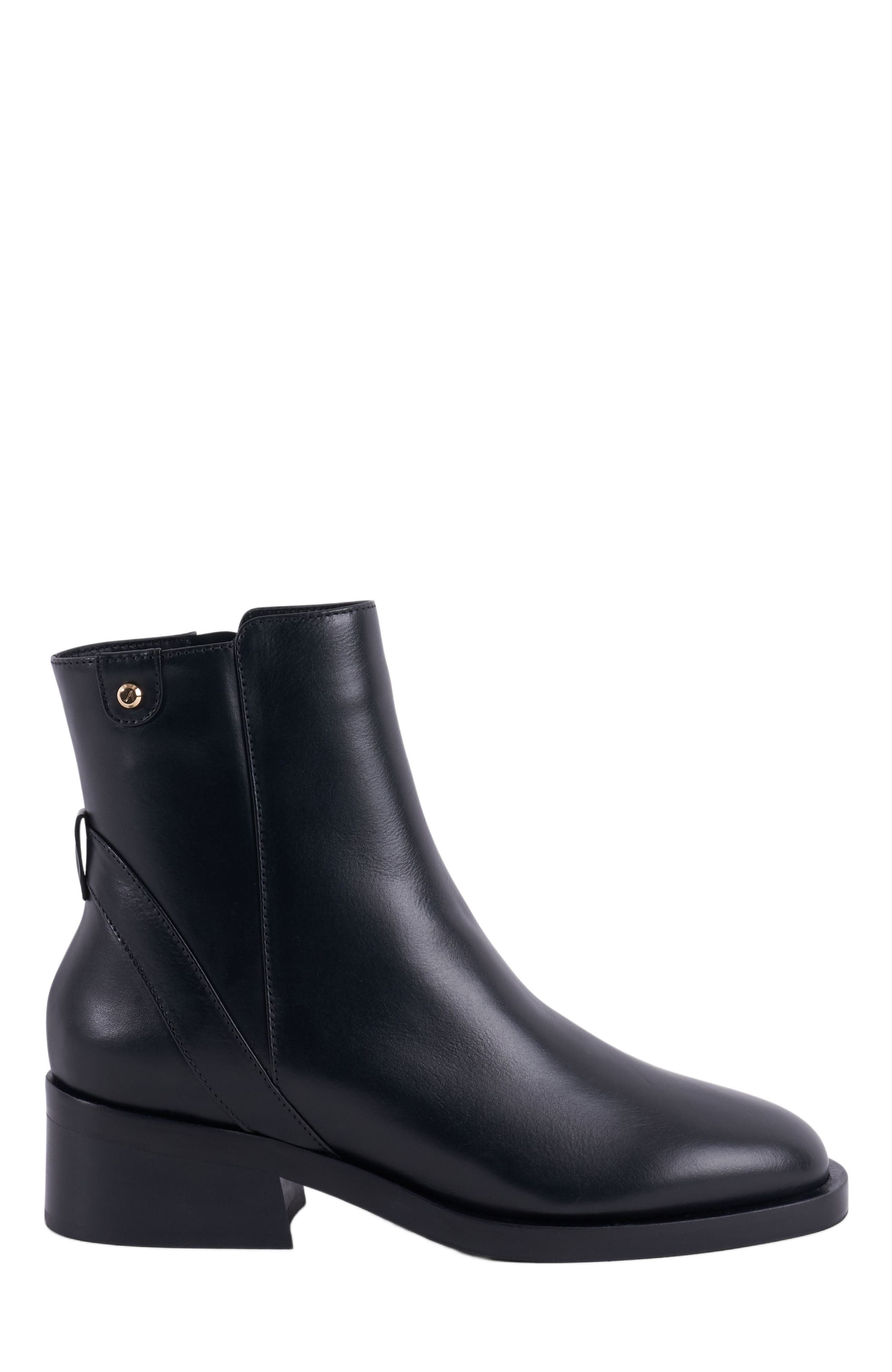 Stinaa.J Orthopedic Leather Booties, Main, color, Black Leather