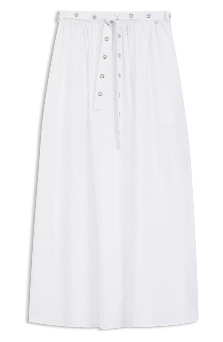 BOSS Orange Cotton Poplin Maxi Skirt, Alternate, color, White