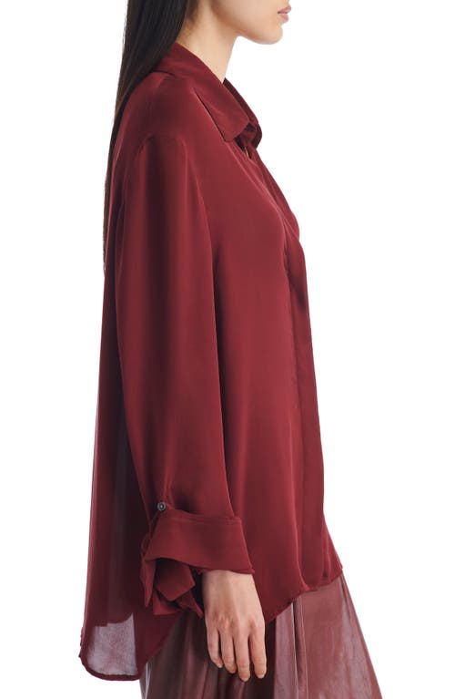 Twp New Morning After Silk Button-up Shirt In Warm Brick