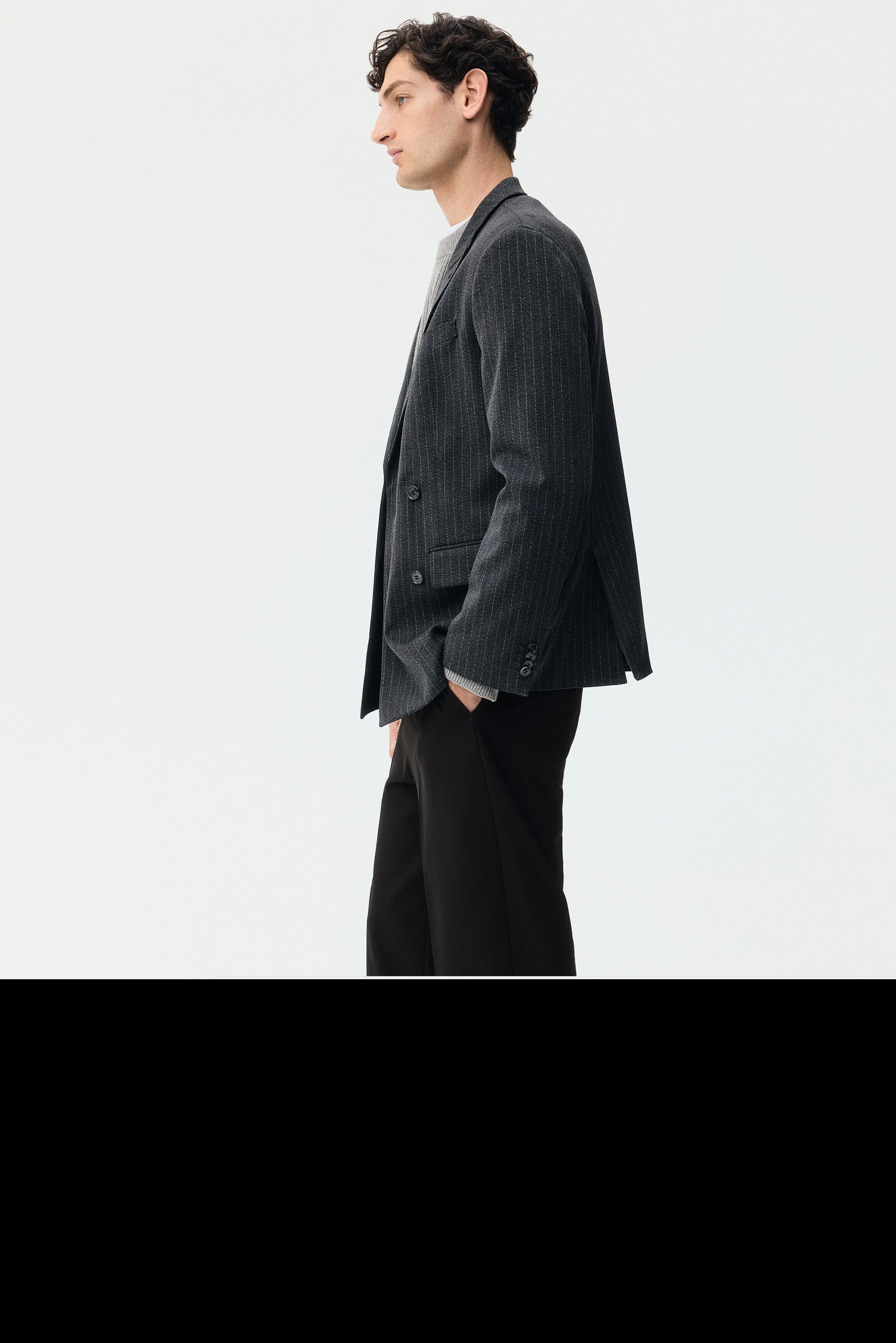 Relaxed Fit Trousers, Alternate, color, Black