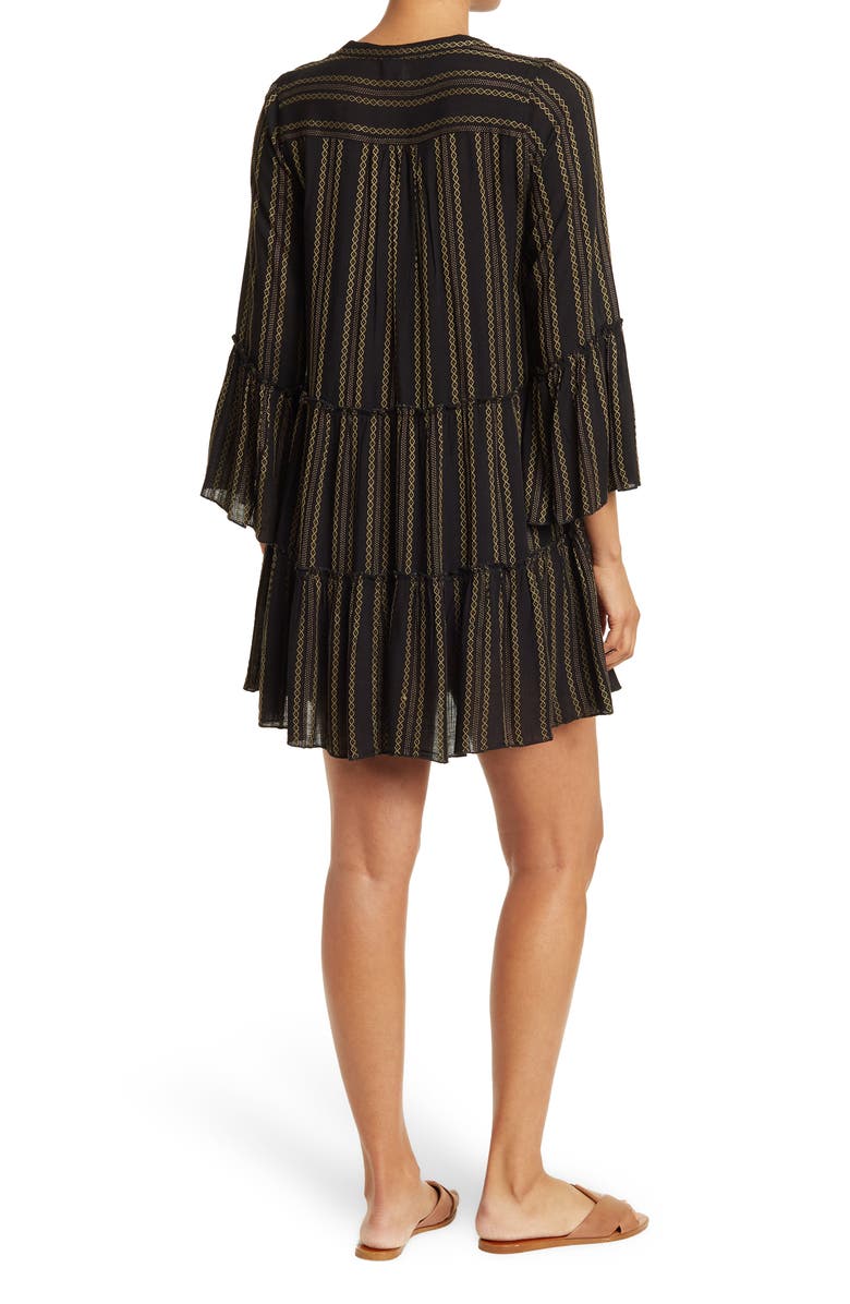 Elan Printed Tiered A-Line Dress, Alternate, color, 