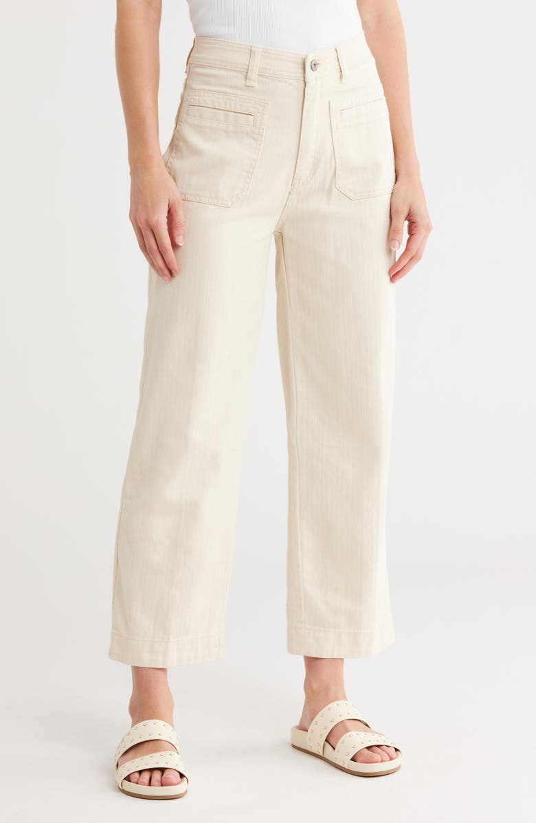 SUPPLIES BY UNIONBAY Jenni Solid Crop Jeans, Main, color, Alabaster