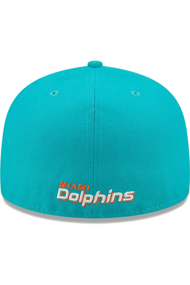 Men's New Era Aqua Miami Dolphins  Flawless 59FIFTY Fitted Hat, Alternate, color, Aqua