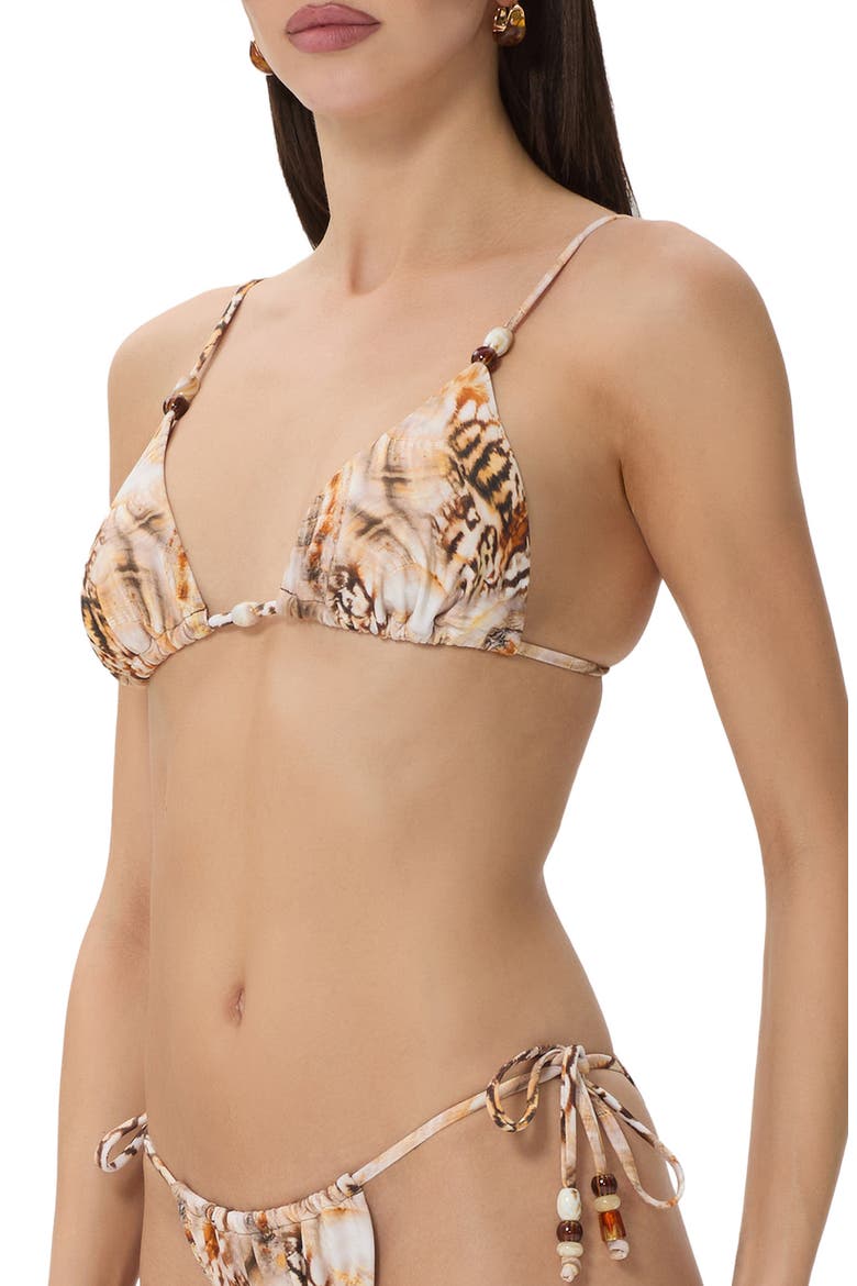 Capri Beaded Bikini Top, Main, color, EMBER SWIRL SHELL