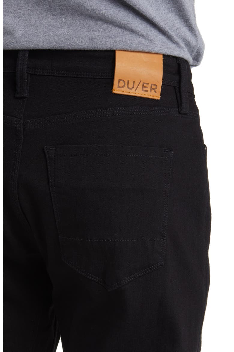 Relaxed Tapered Performance Denim Jeans, Alternate, color, BLACK