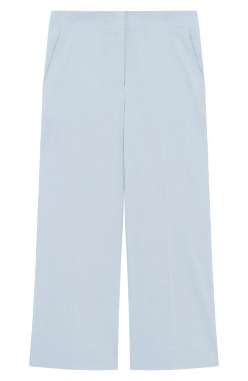 Theory Clean Terena Crop Wide Leg Linen Blend Pants