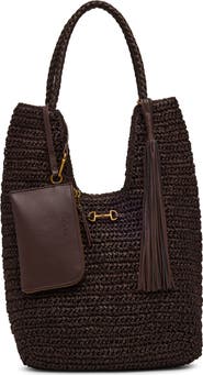 Anne Klein Tapered Woven Tote Bag with Pouch