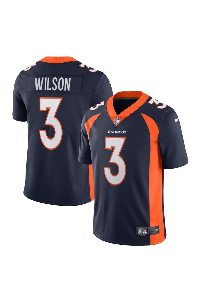 Men's Nike Russell Wilson Navy Denver Broncos Alternate Vapor Limited Jersey, Main, color, Navy