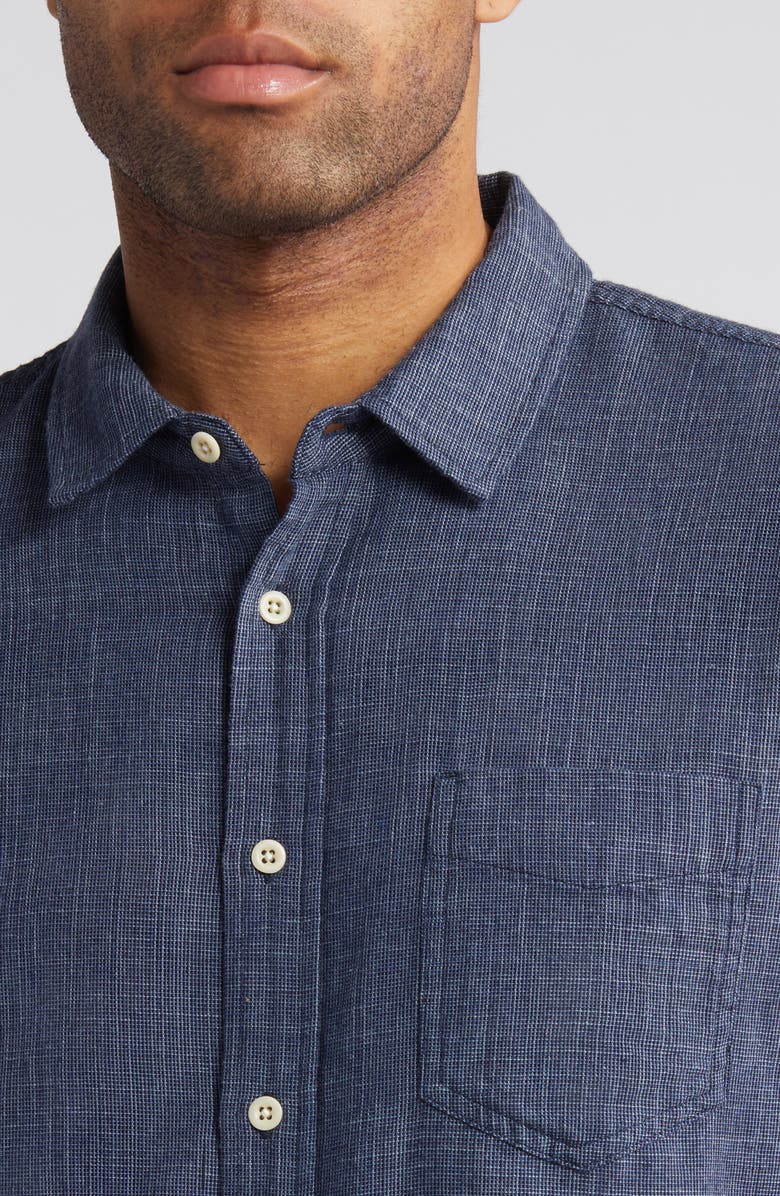 Rails Wyatt Crosshatch Cotton Button-Up Shirt, Alternate, color, Navy Etch