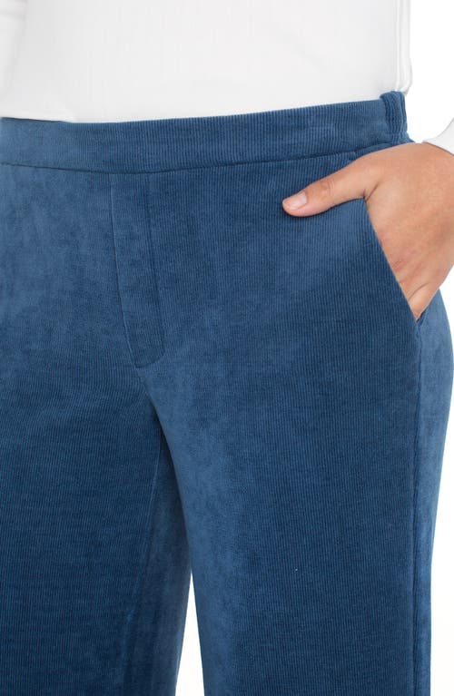 Liverpool Los Angeles Pull-on Corduroy Wide Leg Pants In Blue