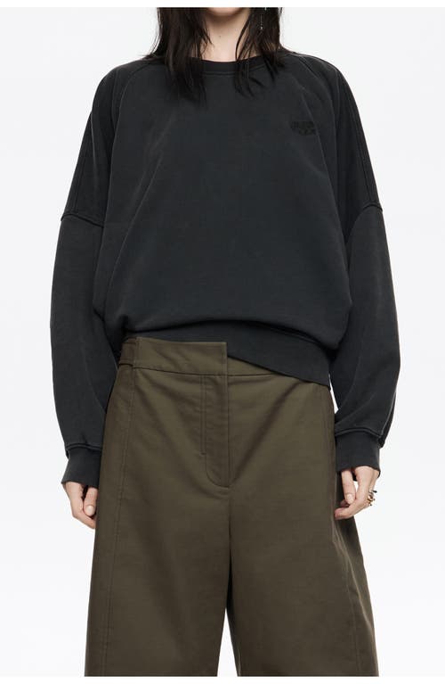 Bimba Y Lola Embroidered Logo Balloon Sweatshirt In Black