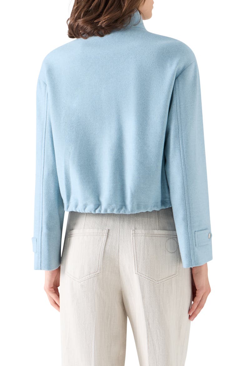 Wool Blend Zip Blouson Jacket, Alternate, color, LIGHT BLUE