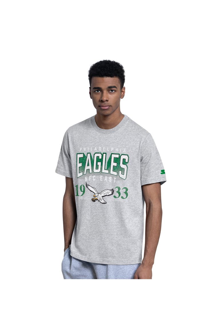 Men's Starter  Kelly Green/Heather Gray Philadelphia Eagles Two-Pack Throwback Logo T-Shirt Set, Alternate, color, Kelly Green