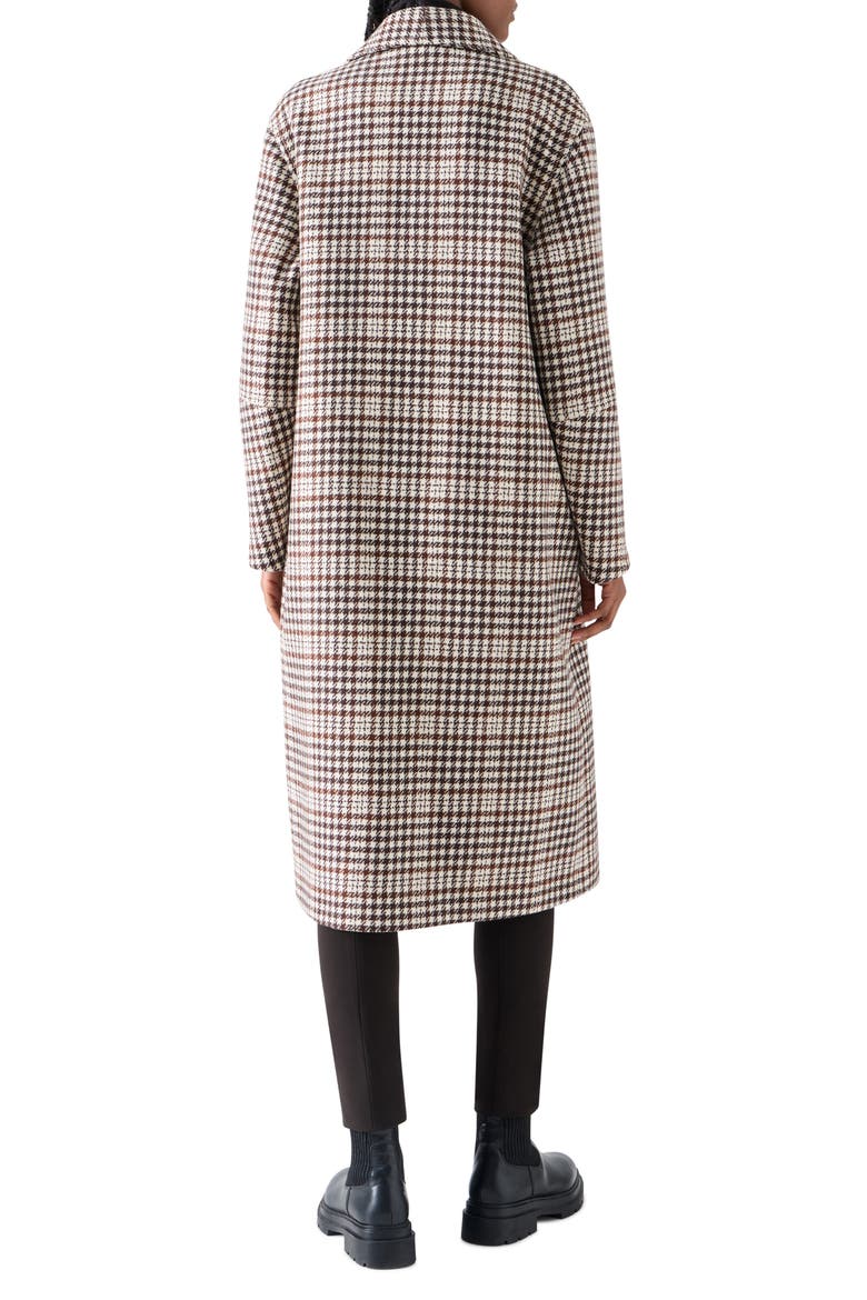 Wool Blend Long Coat, Alternate, color, WINTER WHITE-ESPRESSO