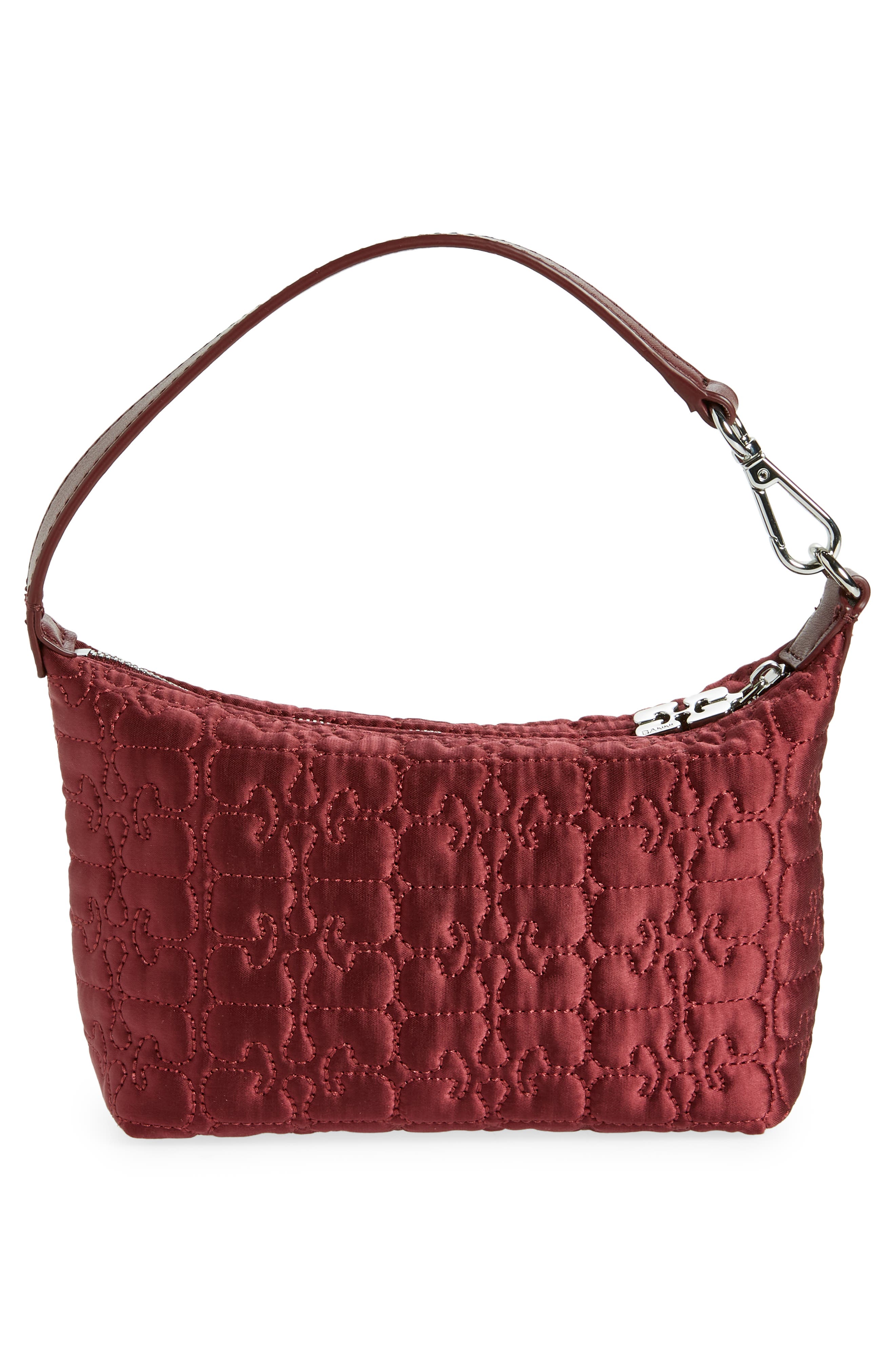 Ganni Small Butterfly Recycled Polyester Convertible Shoulder Bag, Alternate, color, 