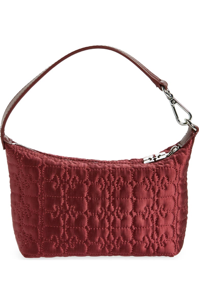 Ganni Small Butterfly Recycled Polyester Convertible Shoulder Bag, Alternate, color,