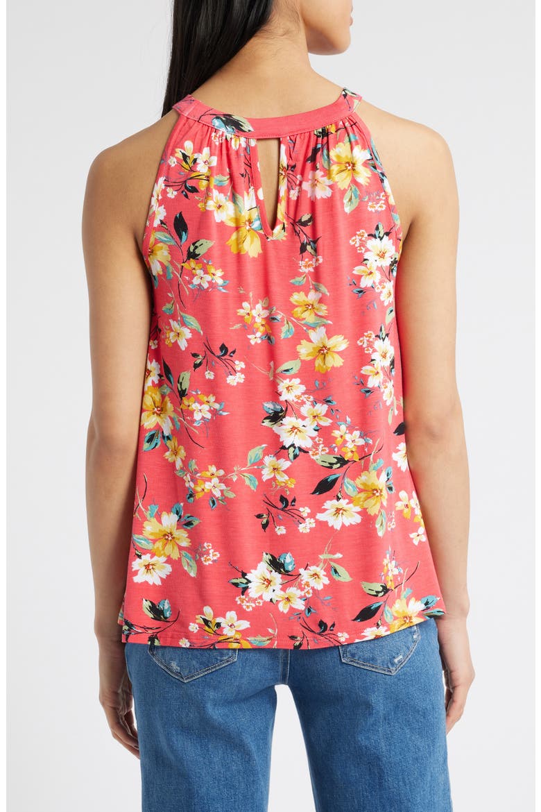 Floral Knit Tank, Alternate, color, CORAL