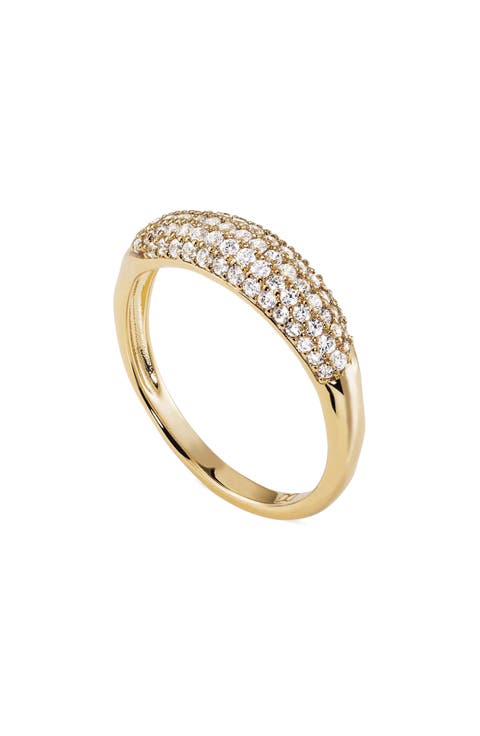 Pavé Cubic Zirconia Dome Ring