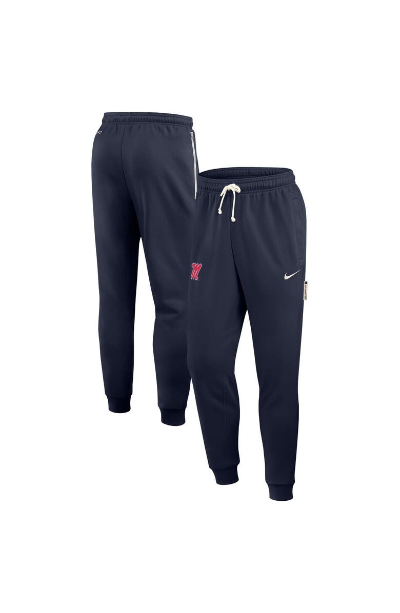 Nike Men's Nike Navy Ole Miss Rebels 2025 Sideline Performance Taper Pants, Main, color, Navy