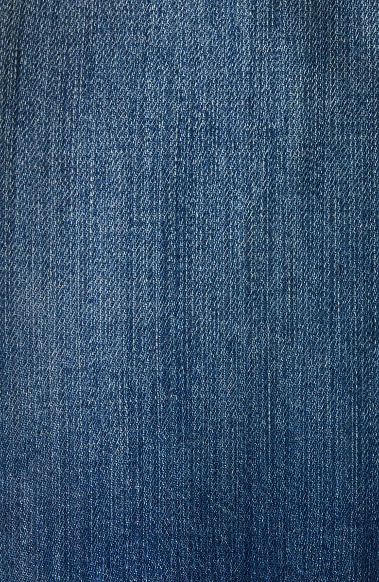 Acne Studios Setar Trafalgar Distressed Denim Button-Up Shirt, Alternate, color, Mid Blue