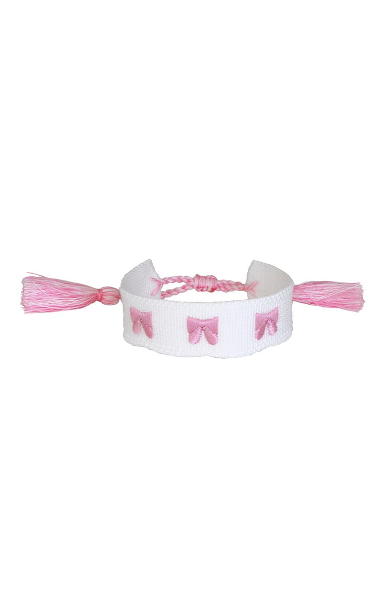 Jollity & Co. Bow Embroidered Bracelets - Choose from 2 Style Options, Main, color, Pink Bow