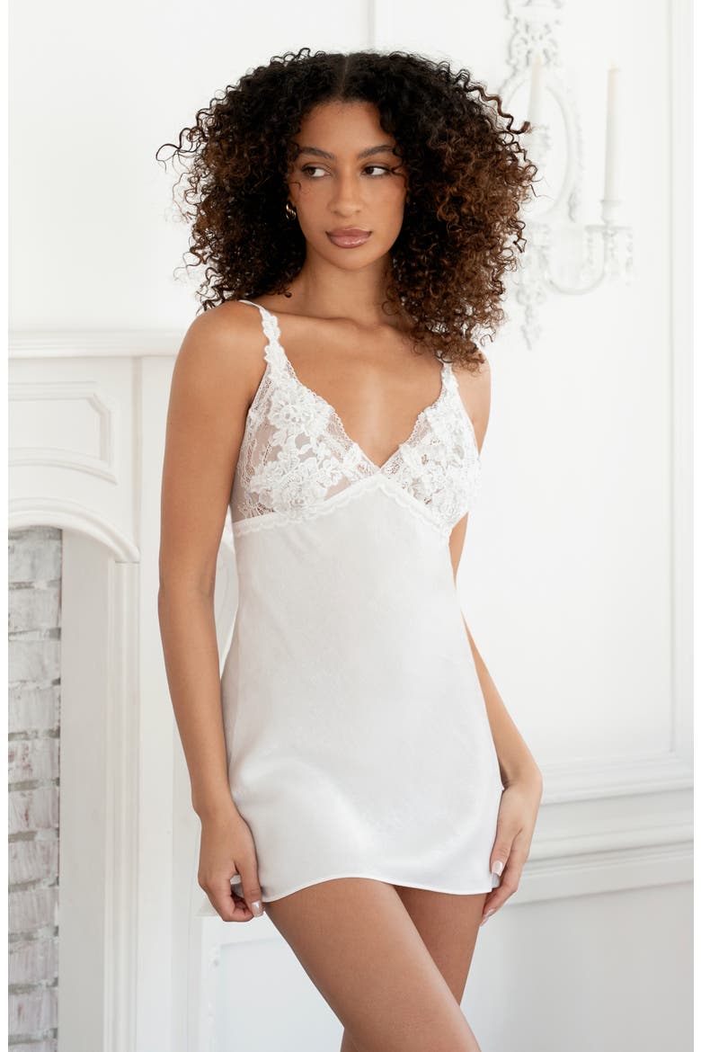 Marry Me Lace Chemise, Alternate, color, IVORY