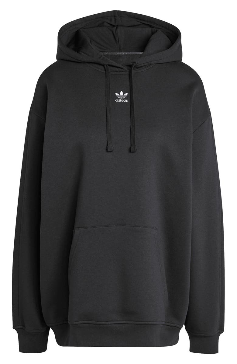 adidas Trefoil Essentials Oversized Lifestyle Hoodie, Alternate, color, Black