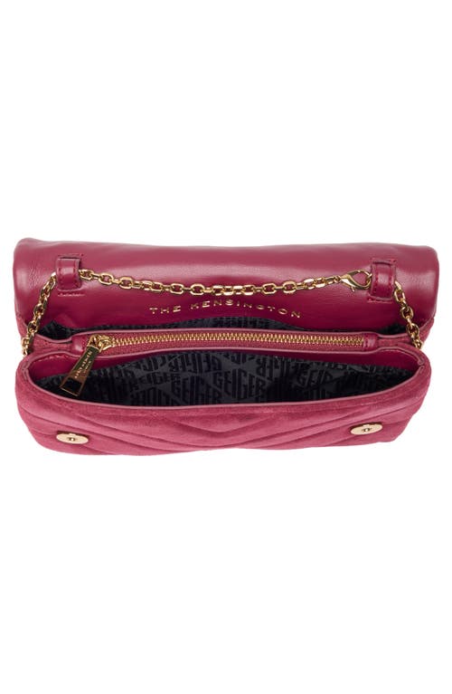 Kurt Geiger London Kensington Duet Quilted Leather Crossbody Bag In Dark Red