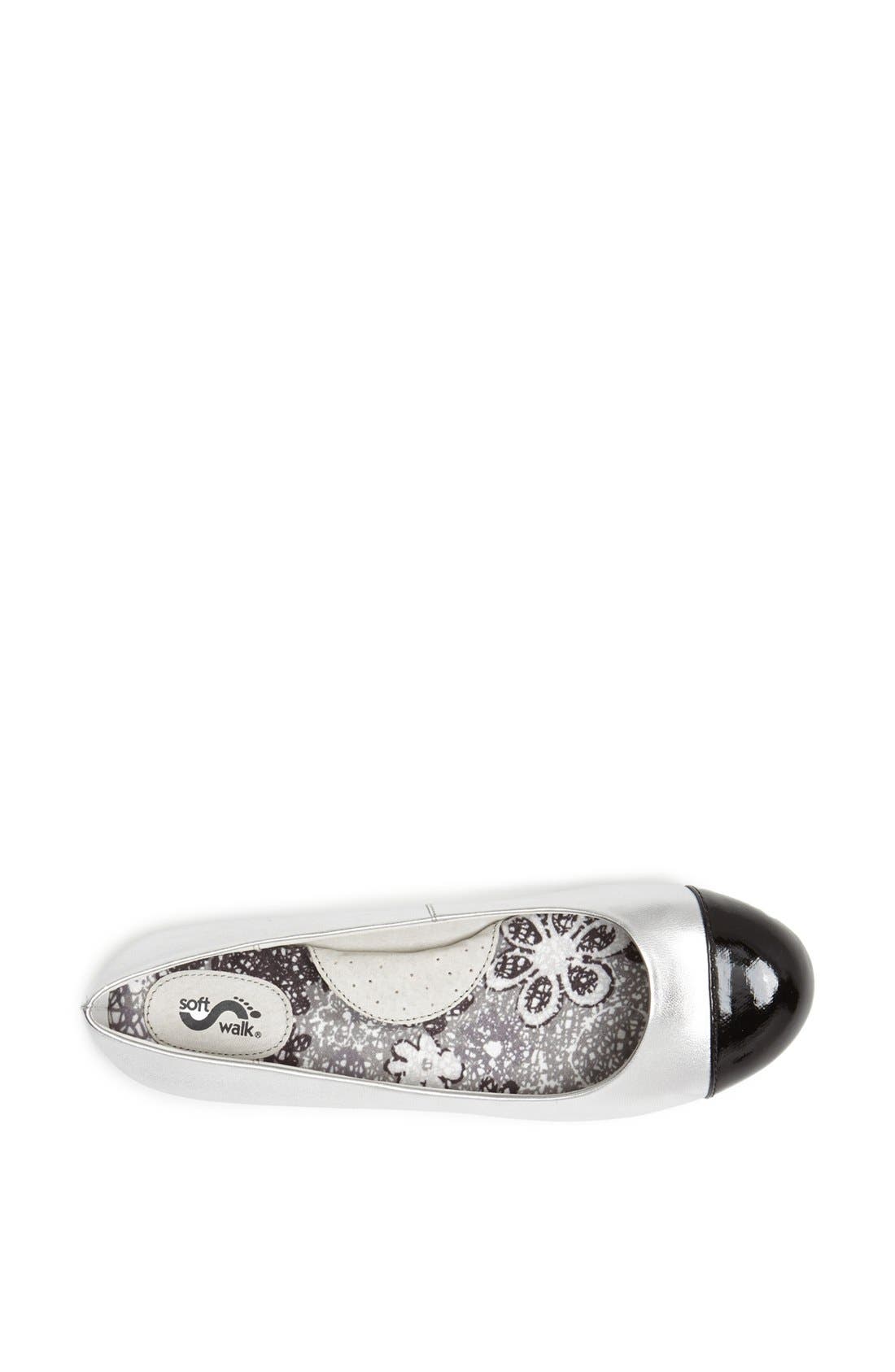 'Napa' Flat, Alternate, color, SILVER/ BLACK