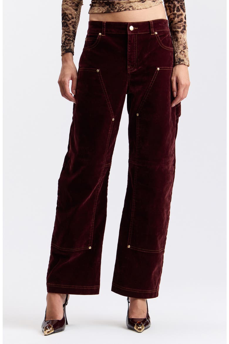 Barrel Leg Velvet Cargo Pants video