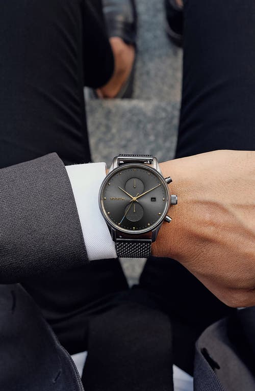 Mvmt Voyager Quartz Mesh Bracelet Watch, 42mm In Gray