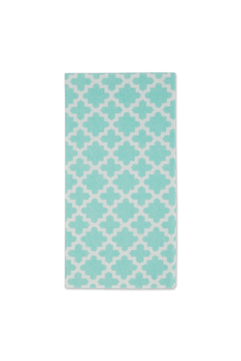 Lattice Print Reusable Fridge Liner Set/6, Alternate, color, Aqua