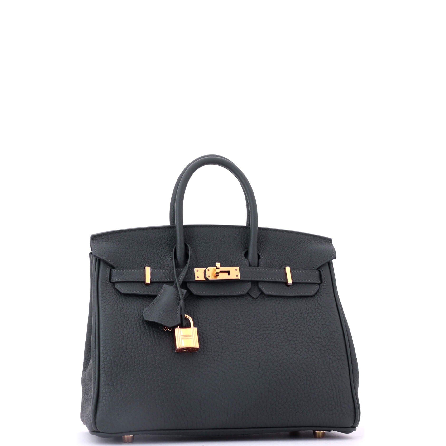 Pre-Owned Hermes Birkin Handbag Green Togo with Gold Hardware 25, Alternate, color, Vert Fonce