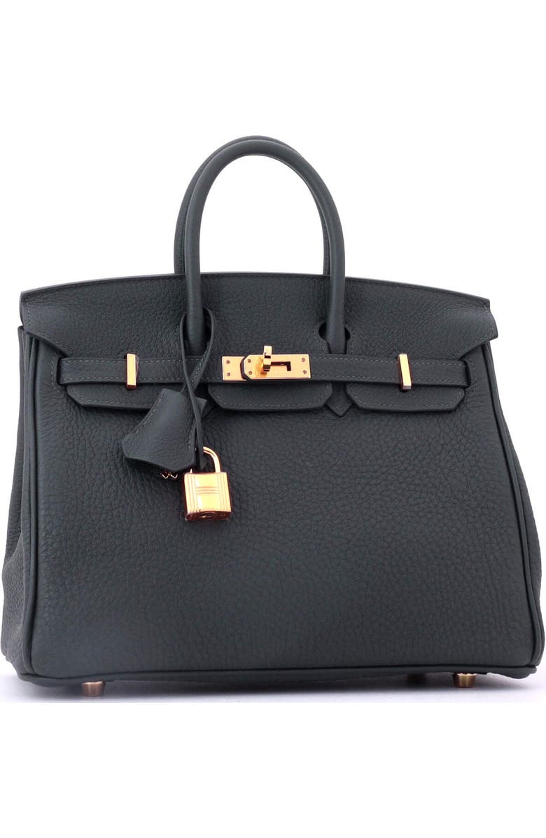 Pre-Owned Hermes Birkin Handbag Green Togo with Gold Hardware 25, Alternate, color, Vert Fonce