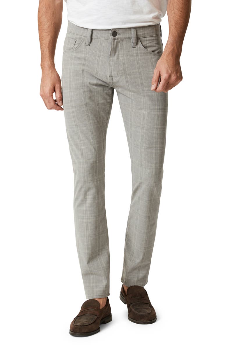 34 Heritage Courage Check Five-Pocket Straight Leg Pants, Main, color, Grey Checked