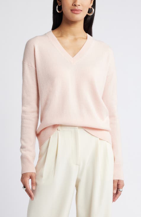 Light pink cashmere sweater hotsell