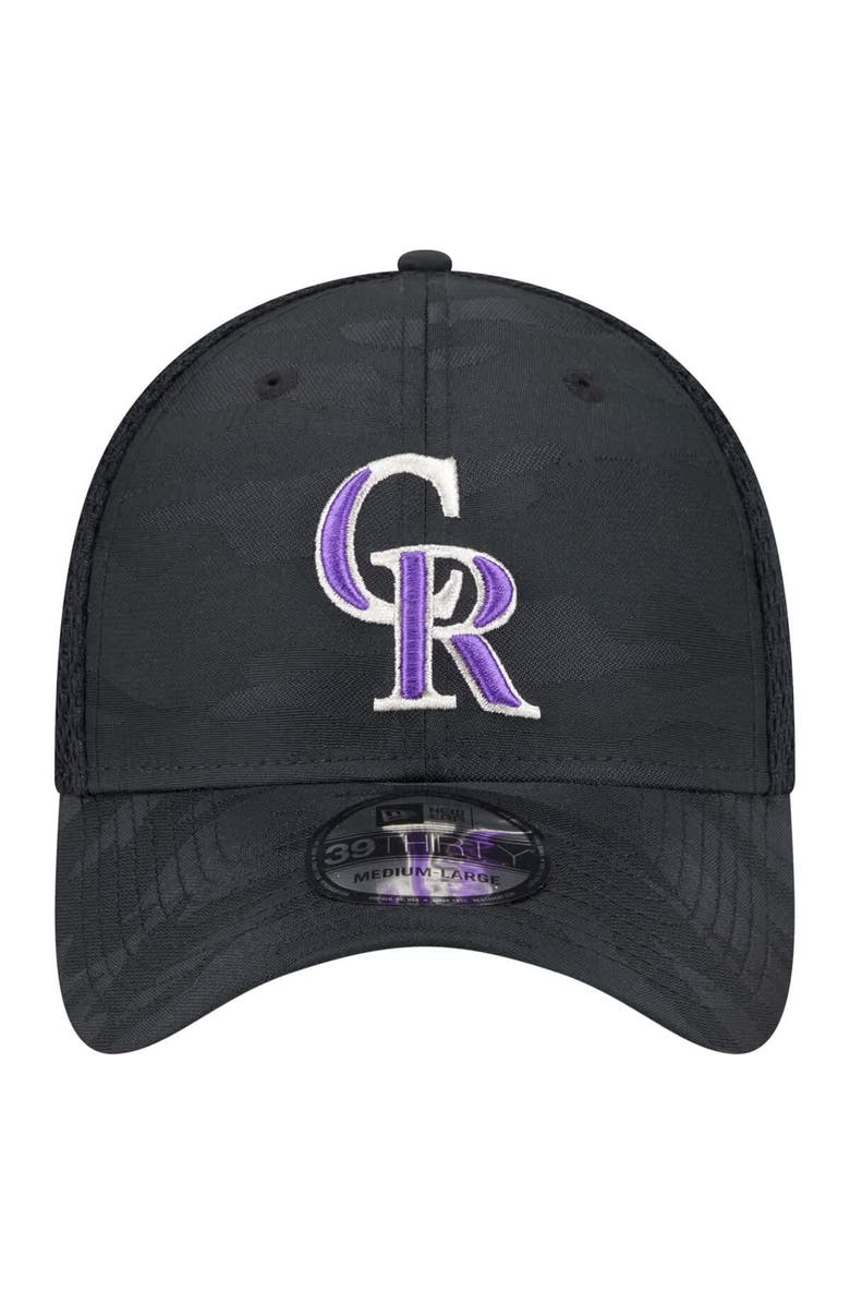 New Era Men's New Era Black Colorado Rockies Subtle Camo 39THIRTY Flex Hat, Alternate, color, Black