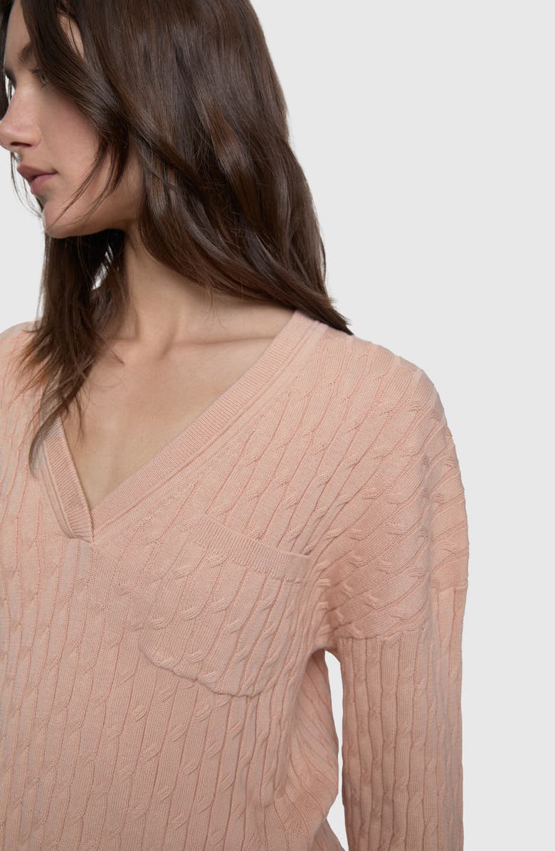 Rebecca Minkoff Mackie Cotton Cable Sweater, Alternate, color, 