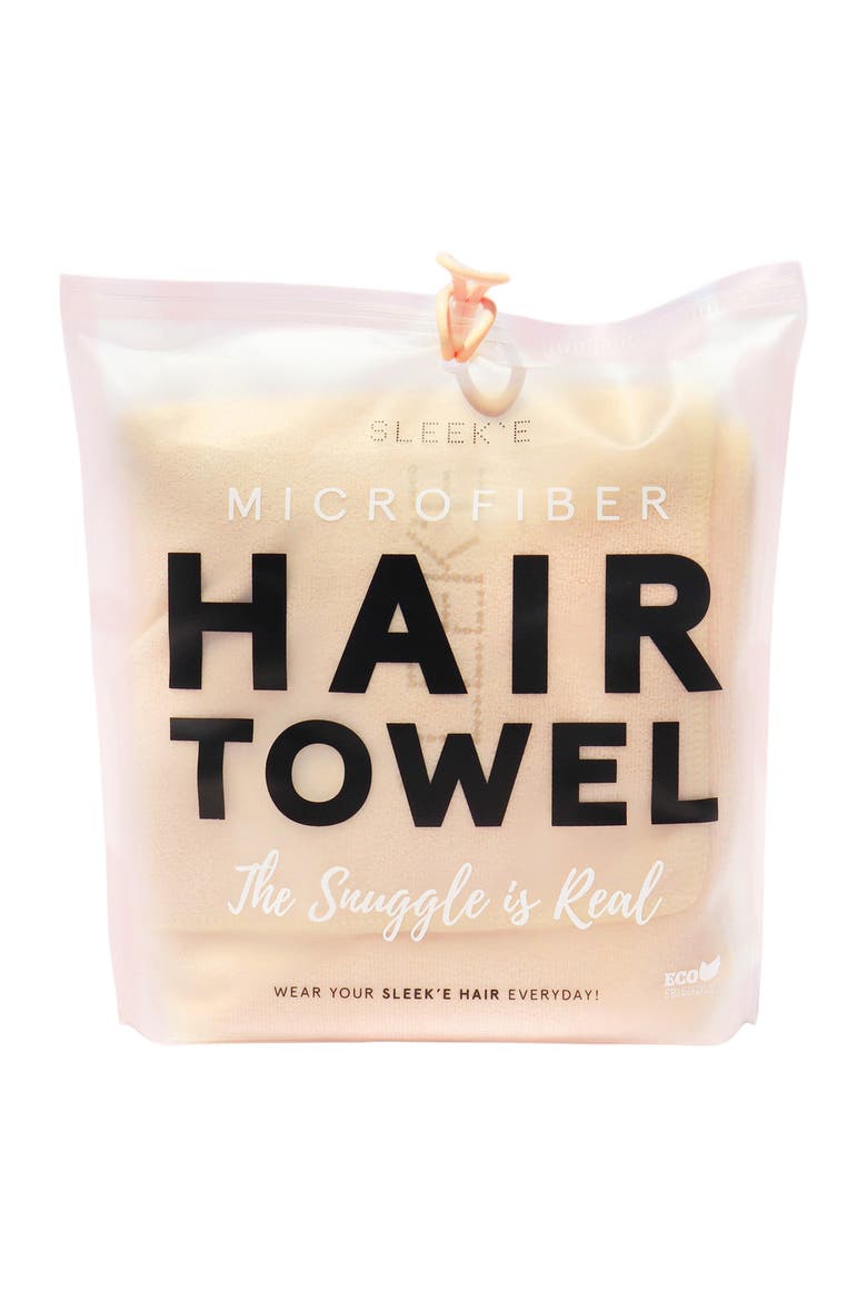 Microfiber Hair Towel, Main, color, Sand