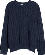 Eleventy Pointelle Crewneck Sweater