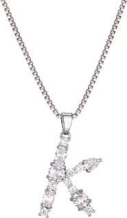 Adornia Mixed Crystal Initial Pendant Necklace