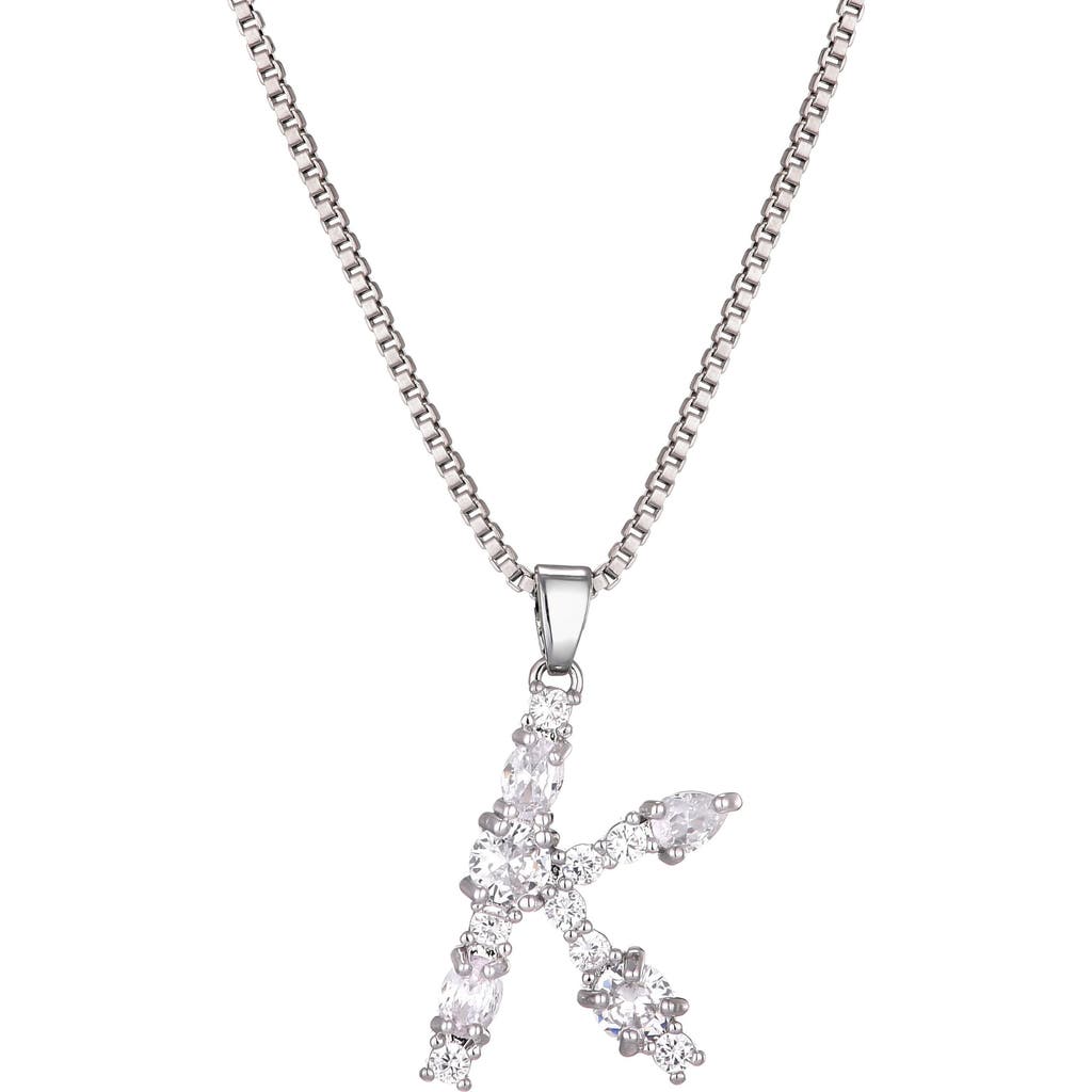 Adornia Mixed Crystal Initial Pendant Necklace